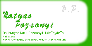 matyas pozsonyi business card